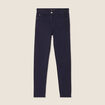 Pantalon léger taille standard 7/8ème bleu marine femme