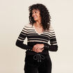 Pull manches longues noir femme