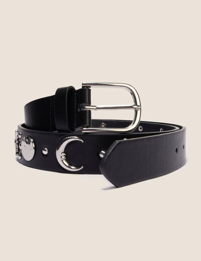 Ceinture large noir femme