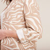 Veste droite manches longues beige femme