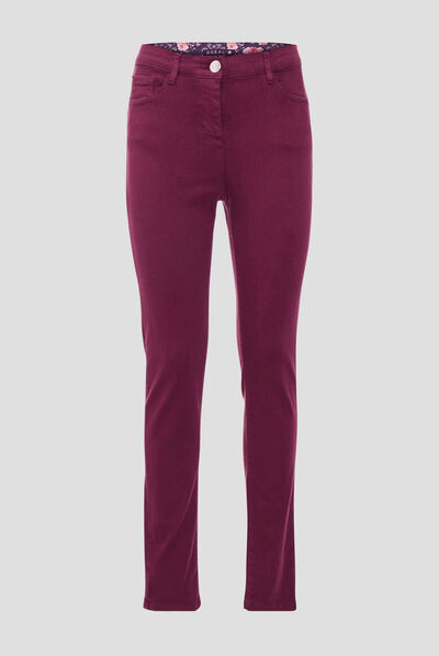 Jean magique ajusté taille standard prune femme