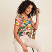 T-shirt manches courtes bleu ciel femme