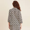 Chemise manches 3/4 noir femme