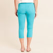 Pantacourt magique Le L&eacute;ger coupe droite vert turquoise femme