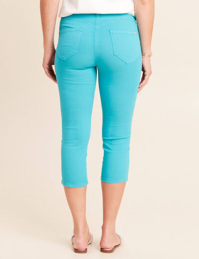 Pantacourt magique Le L&eacute;ger coupe droite vert turquoise femme