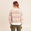 Pull col bateau manches longues vert femme