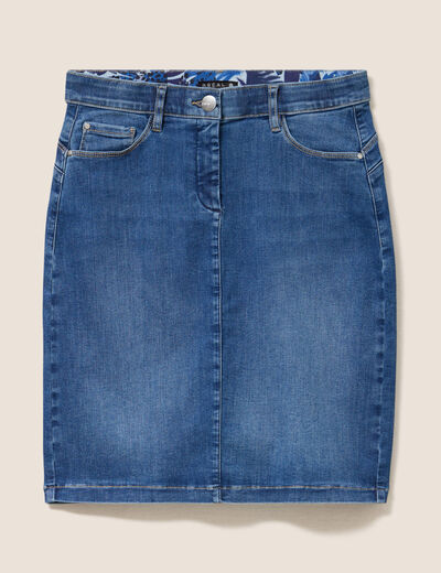 Jupe magique l'unique denim double stone femme