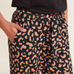 Pantalon ample taille haute noir femme