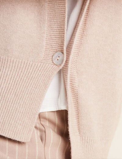 Pull sans manches creme femme