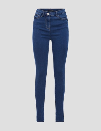 Jean Droit Femme MYT Taille Haute En Denim Stretch, Coupe Magic Straight, Pratique Et Confortable