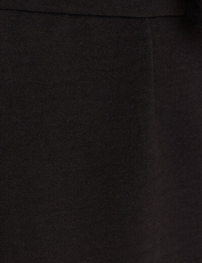 Robe fluide manches courtes noir femme