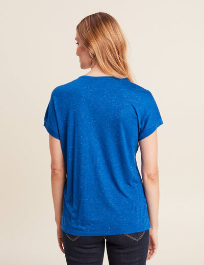 T-shirt manches courtes bleu electrique femme