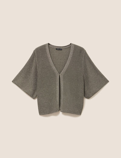 Gilet manches courtes vert clair femme