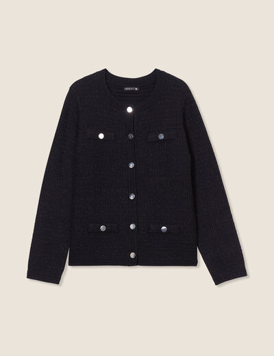 Gilet manches longues noir femme