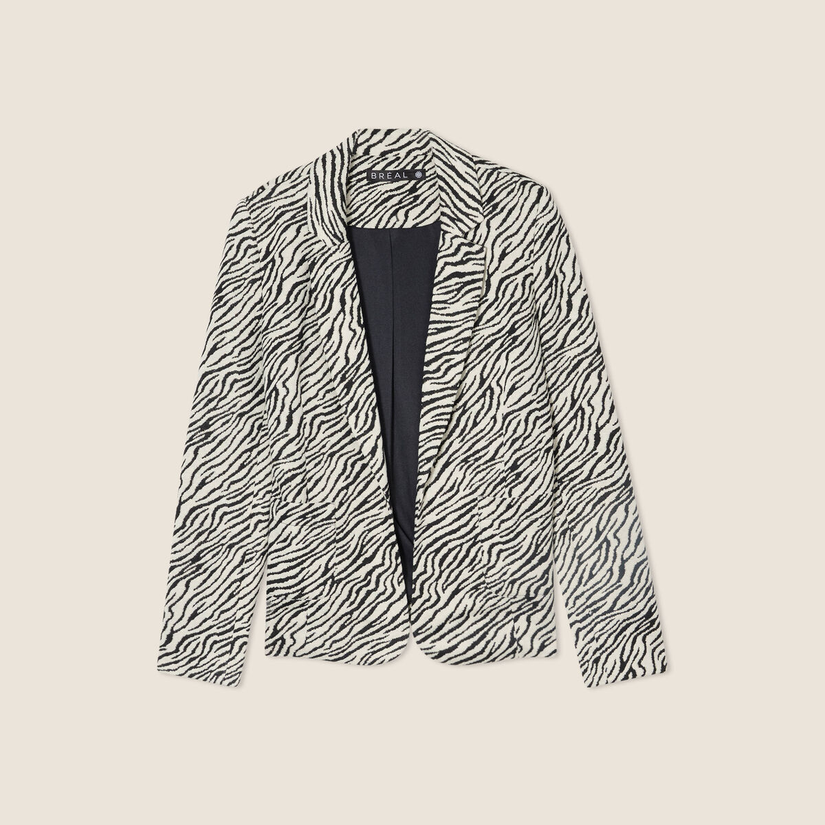 Veste esprit tailleur beige femme