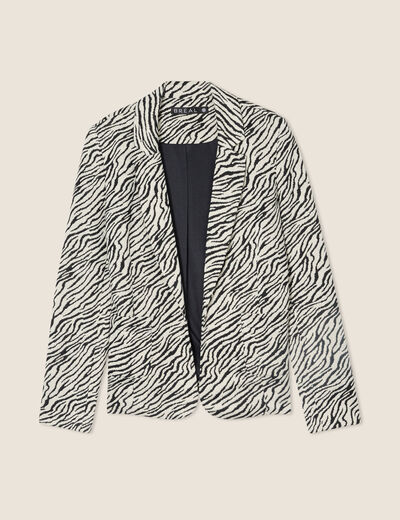 Veste esprit tailleur beige femme