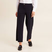 Pantalon large pinces bleu foncé femme