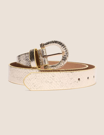 Ceinture fine couleur or femme