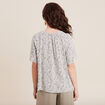 Blouse manches courtes vert kaki femme