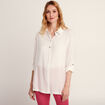 Chemise manches longues ecru femme