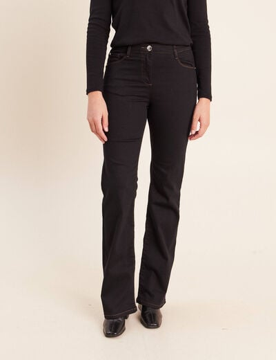 Jean magique L'Unique coupe bootcut denim noir femme