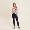 Blouse bretelles fines bleu femme