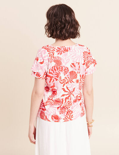 T-shirt manches courtes rose femme