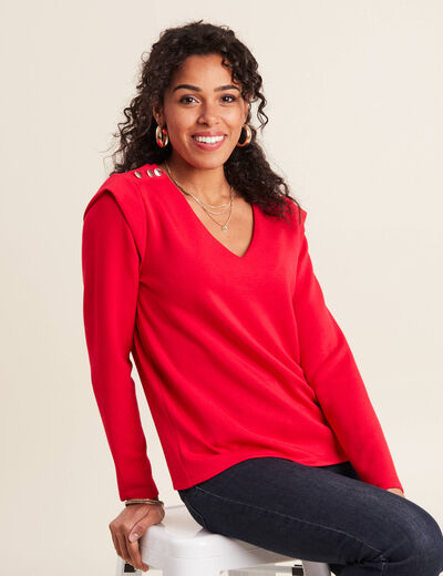 T-shirt manches longues rose cerise femme