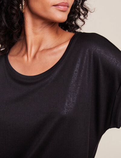 T-shirt manches courtes noir femme