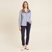 Pantalon ajusté 7/8ème bleu marine femme