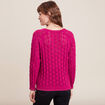 Pull confectionné en France rose fushia femme
