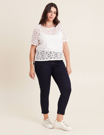 Jean magique Le L&eacute;ger coupe ajust&eacute;e denim brut femme
