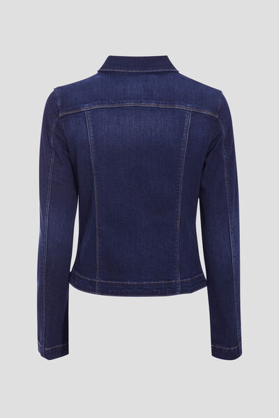 Veste cintrée en jean denim brut femme