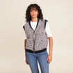 gilet réversible sans manches en coton multicolore femme