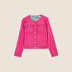 Veste cintrée réversible jean rose fushia femme