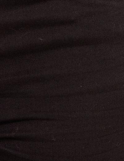 Jean coupe droite taille haute noir femme