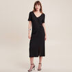 Robe midi moulante noir femme