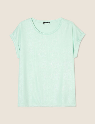 T-shirt manches courtes vert clair femme