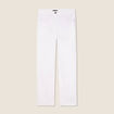 Pantalon droit taille haute 7/8ème blanc femme