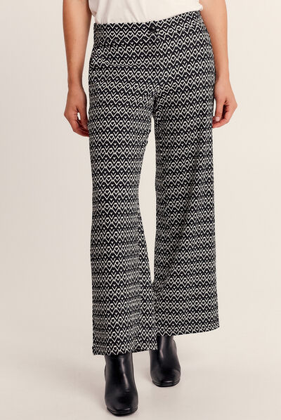 Pantalon flou fluide noir femme