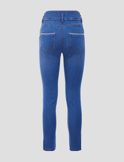 Jean ajusté 7/8ème denim double stone femme