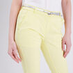 Pantalon chino droit jaune pastel femme