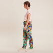 Pantalon carotte fluide 7/8ème vert femme