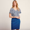Blouse manches courtes blanc femme