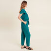 Combinaison pantalon droite vert femme