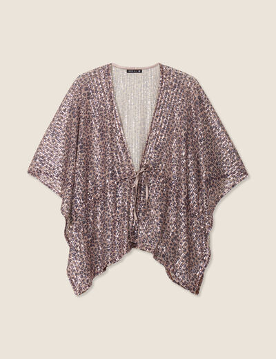 Kimono à sequins couleur cuivre femme