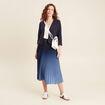 Veste cintrée bleu foncé femme