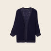 Gilet manches 3/4 bleu marine femme
