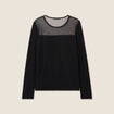 T-shirt manches longues noir femme