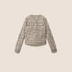 Veste cintr&eacute;e r&eacute;versible manches longues gris femme